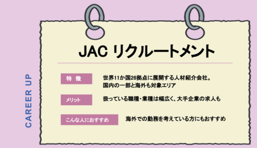 JAC リクルートメントの評判は？特徴やメリット・デメリットを紹介！